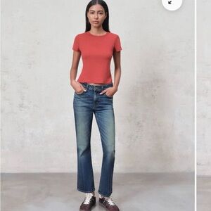 Edwin Lark Cropped Bootcut Mid rise Jeans 28